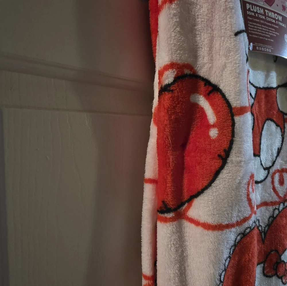 Hello Kitty Valentine Plush Throw Blanket Pink Hearts Love 50x70
